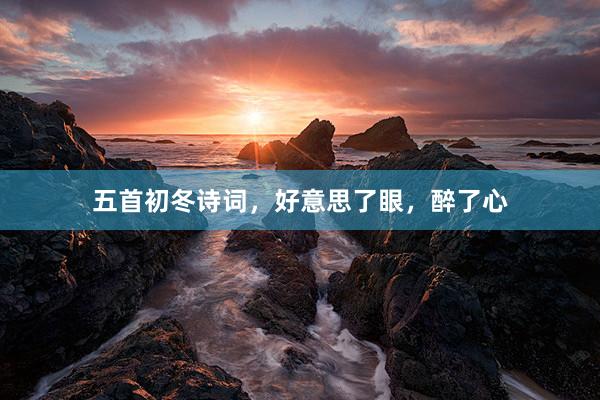 五首初冬诗词，好意思了眼，醉了心