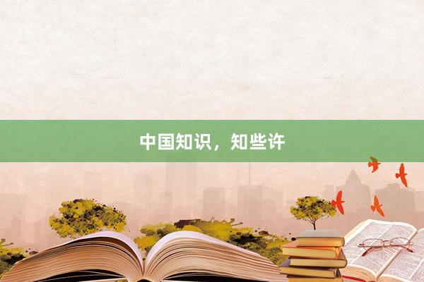 中国知识，知些许