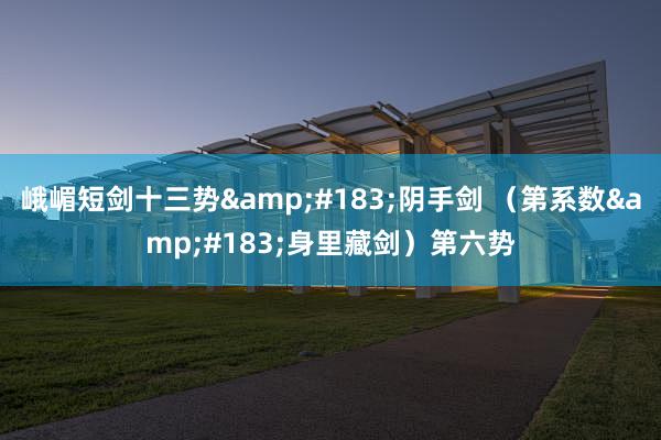 峨嵋短剑十三势&#183;阴手剑 （第系数&#183;身里藏剑）第六势